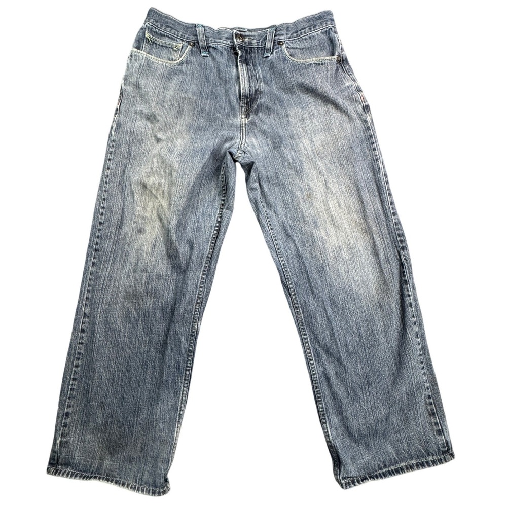 Sean‎ John Baggy Jeans Mens 34 Blue Relaxed Fit Y2K Hip Hop Streetwear Vintage
